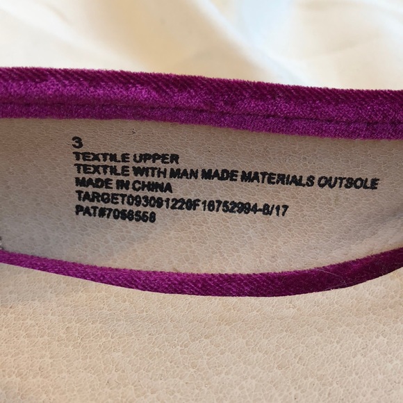 SOLD Girl size 3 Velvet Flats - Picture 5 of 5